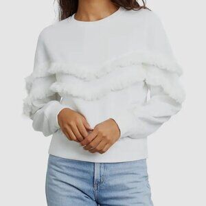 Fringe White Sweatshirt